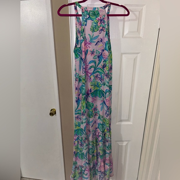 NWOT Lilly Pulitzer LULIANA MAXI DRESS Amethyst Tint Mermaid The Shade. Size M - Picture 6 of 8
